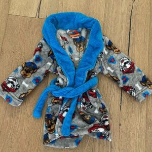 Toddler Blue and Gray Paw Patrol Robe
